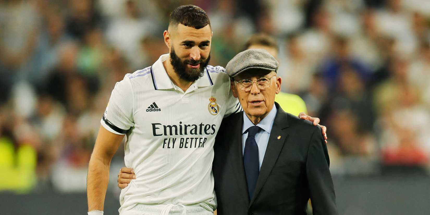 Amancio with Karim Benzema