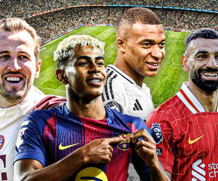 EPL_30 Best FootballersLamine Yamal (Barcelona), Mohamed Salah (Liverpool), Harry Kane (Bayern Munich) and Kylian Mbappe (Real Madrid)