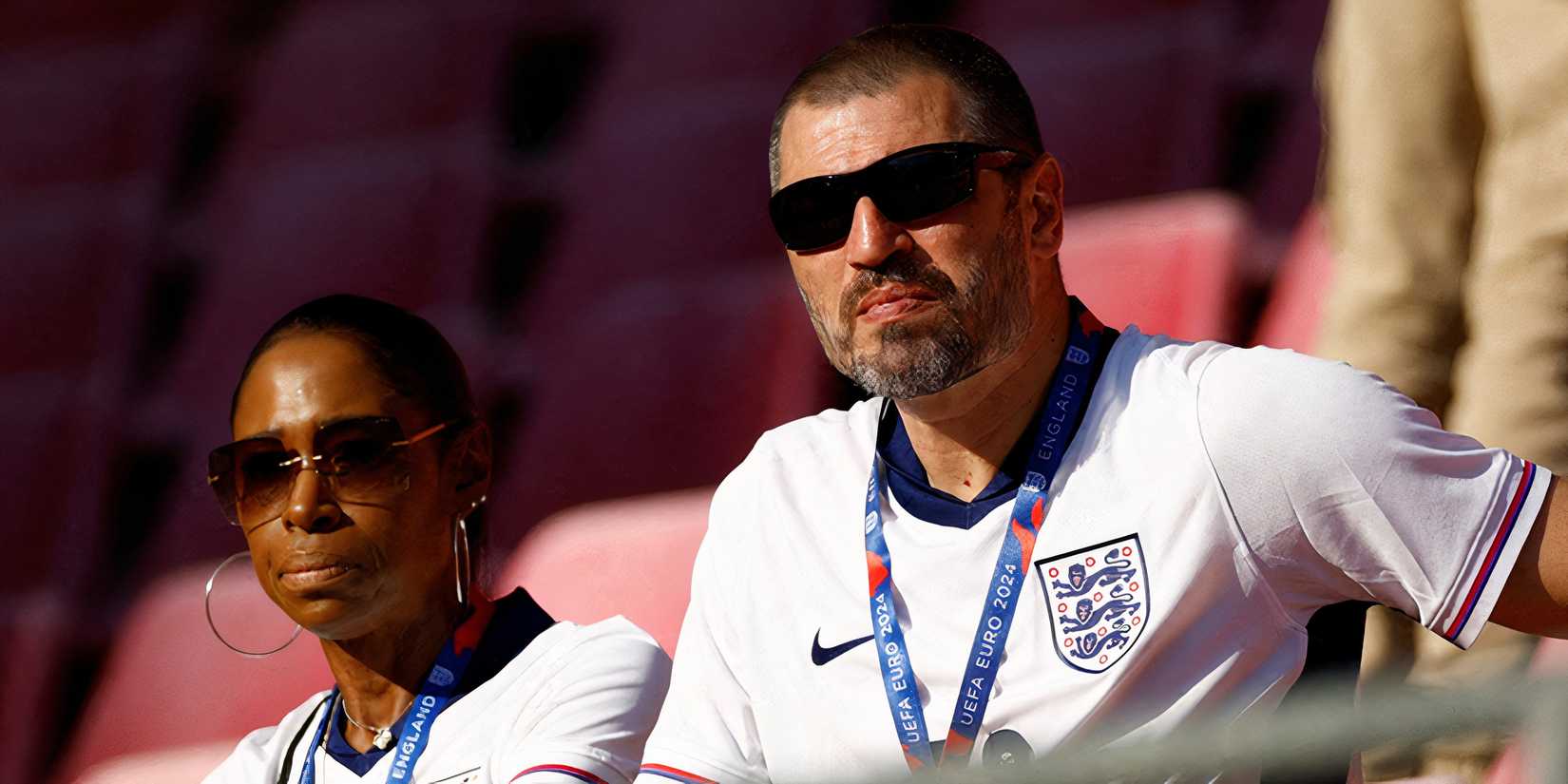 England's Jude Bellingham's mother, Denise Bellingham and father, Mark Bellingham in the stands