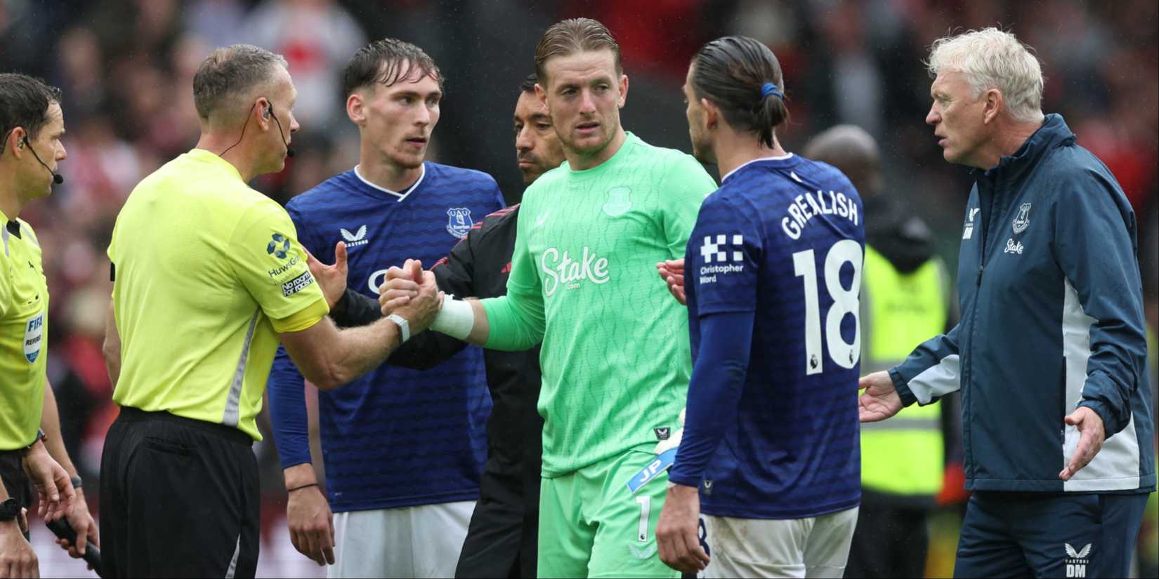 Jack Grealish and Everton Players
