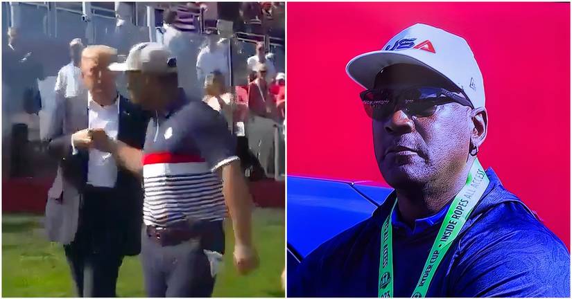Donald Trump and Michael Jordan at Ryder Cup