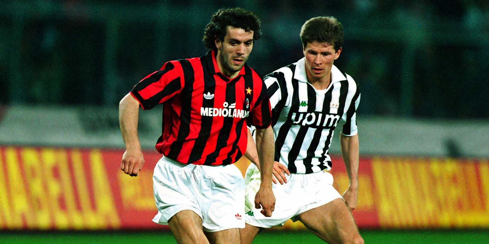 Roberto Donadoni running with the ball
