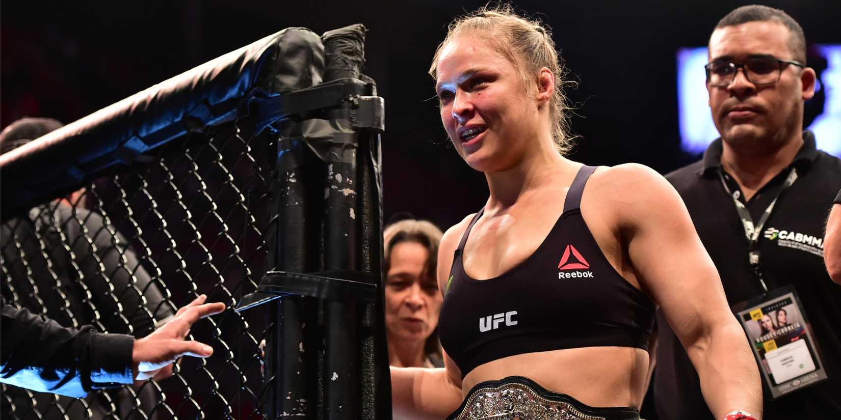 Ronda Rousey after a UFC fight