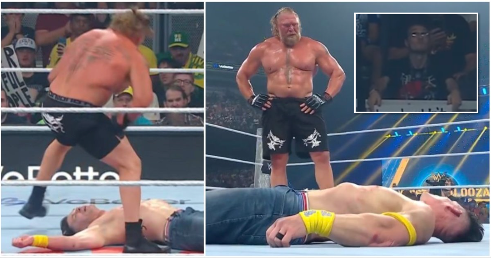 WWE Fan's Sign About Brock Lesnar's Controversies Goes Viral During John Cena Match
