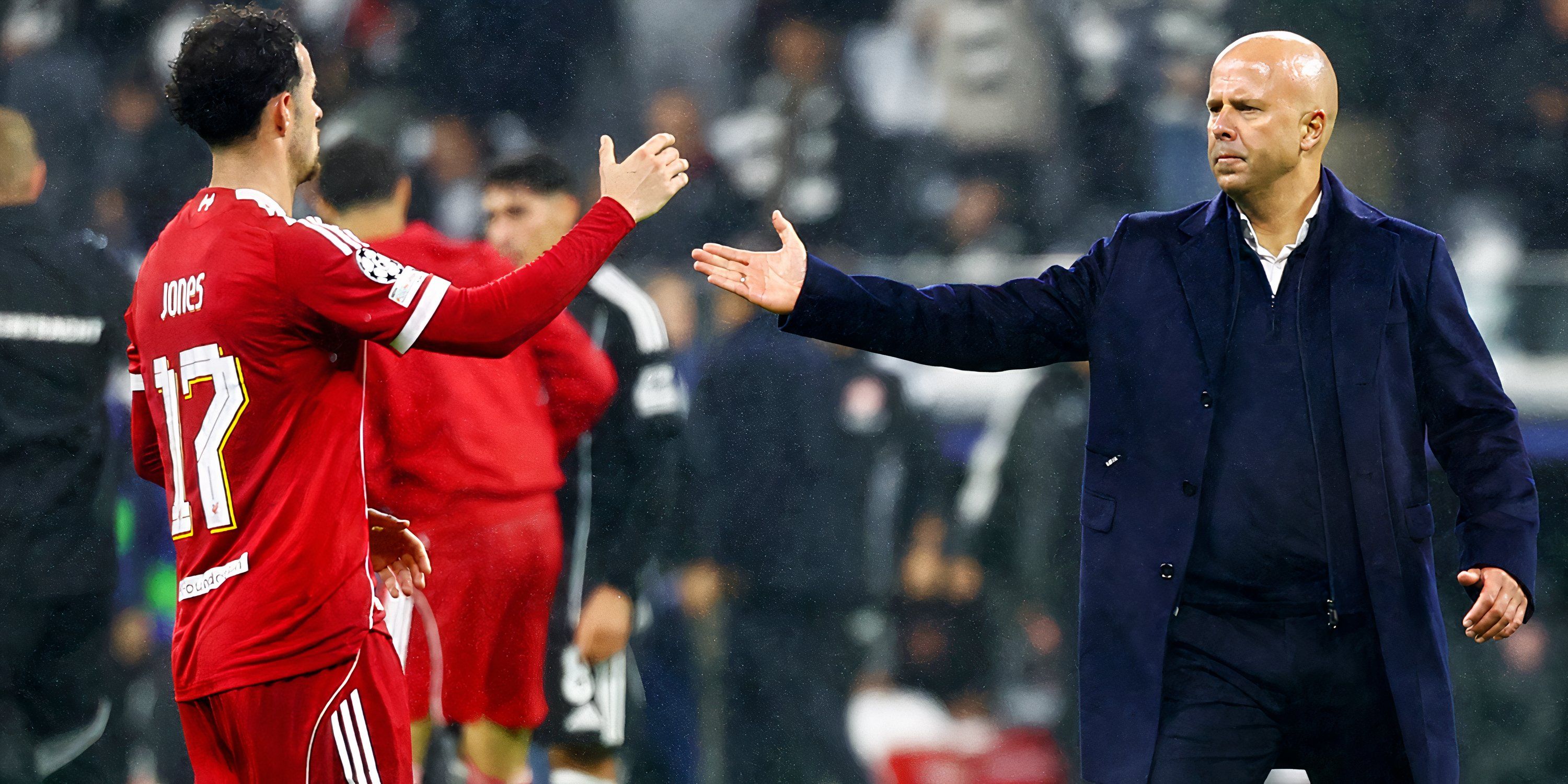 Curtis Jones and Arne Slot