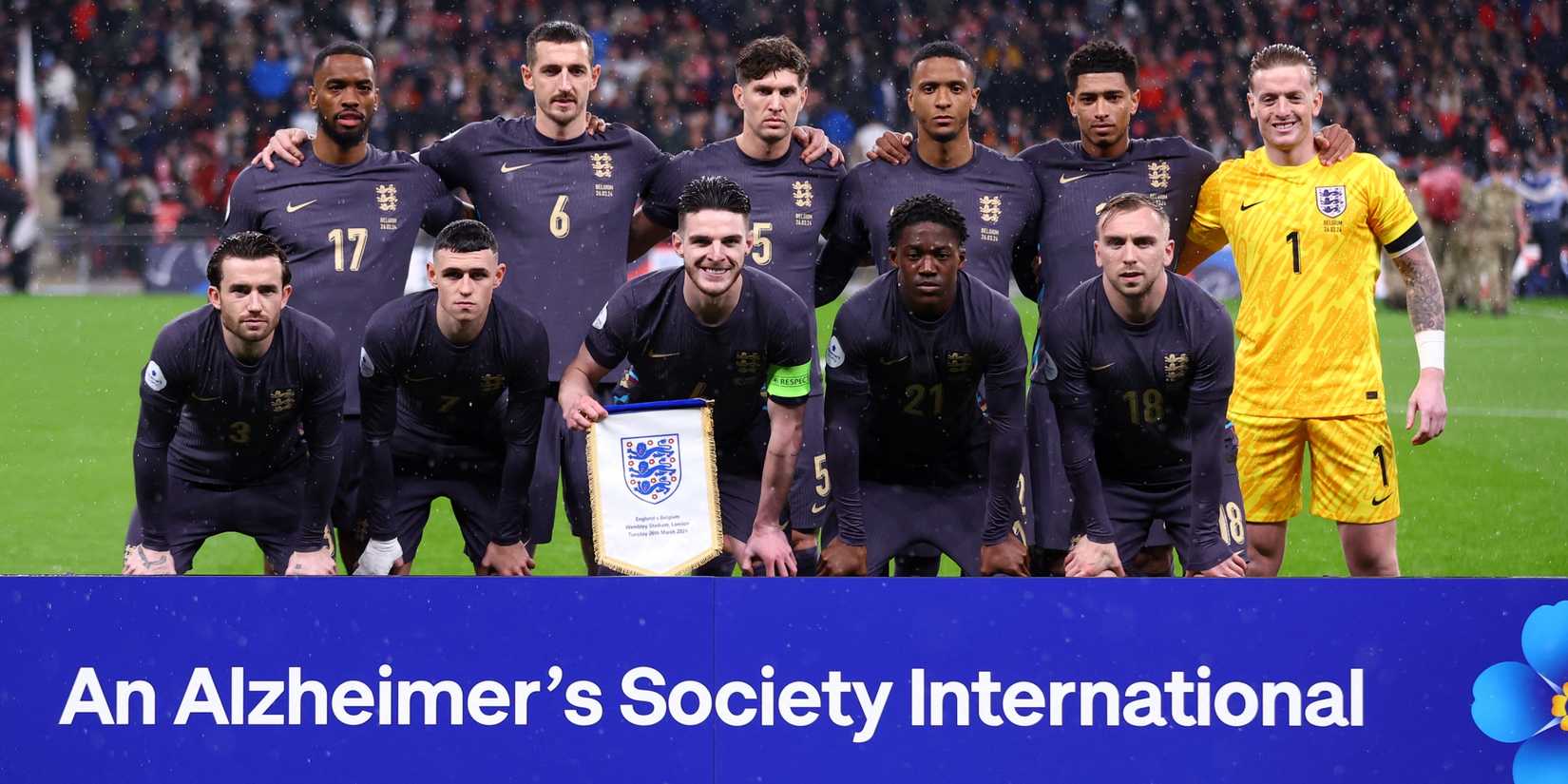 England's match against Belgium in March 2024 was An Alzheimer's Society International