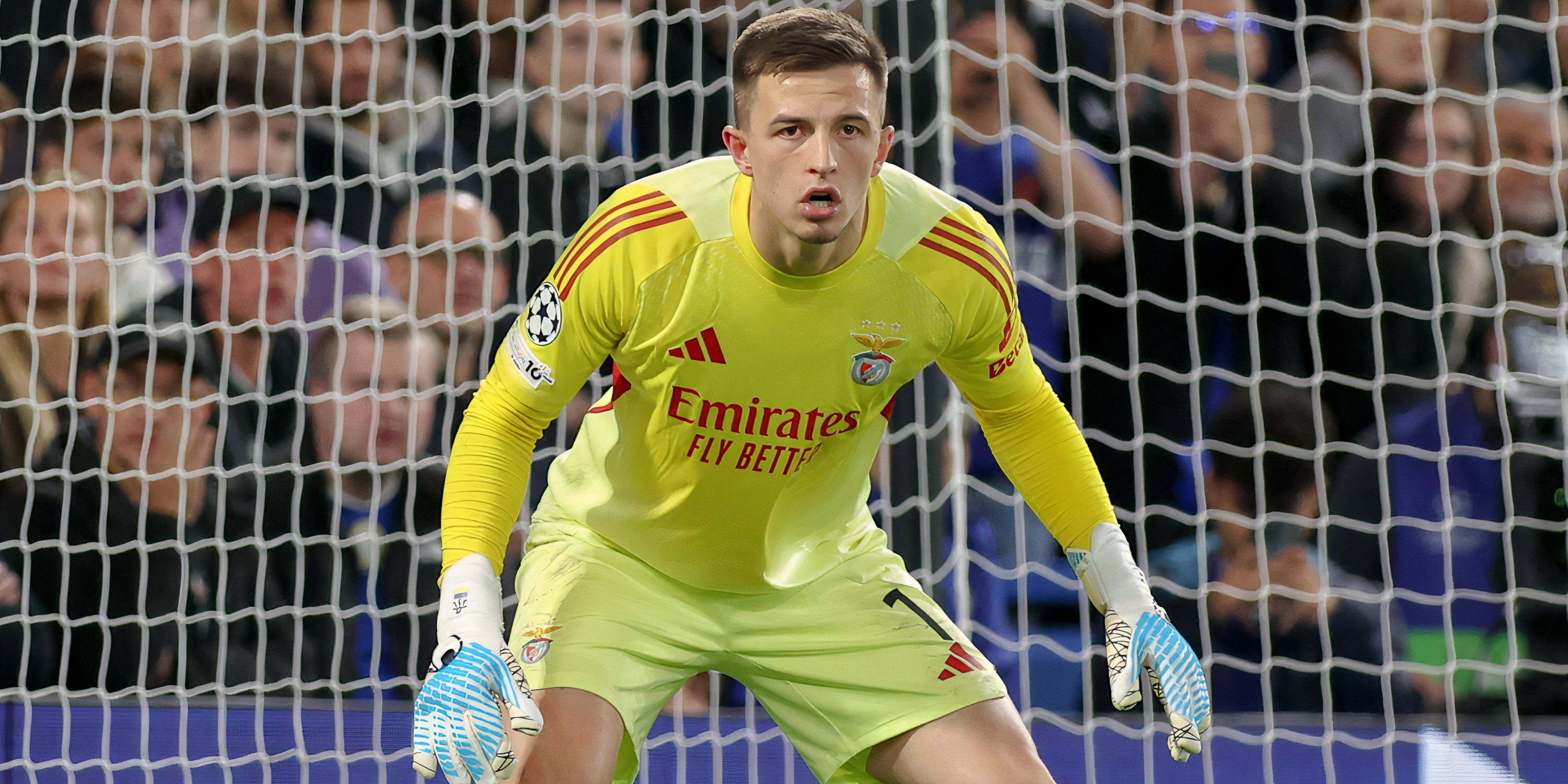 Anatoliy Trubin in action for Benfica