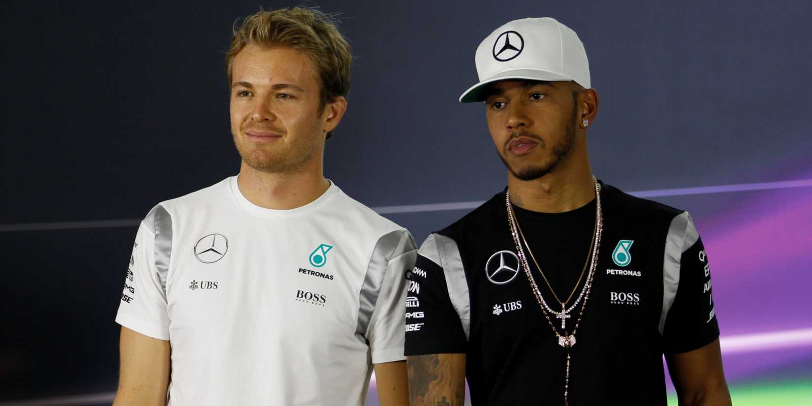 Nico Rosberg and Lewis Hamilton