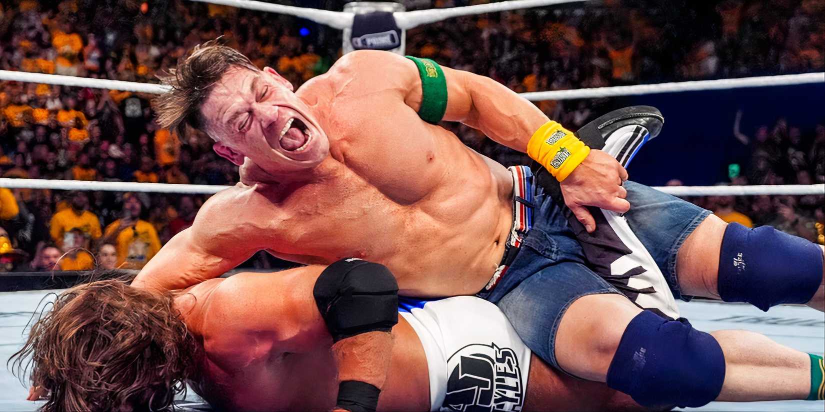 John Cena wrestling AJ Styles