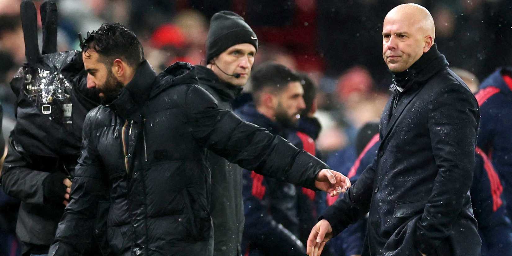 Ruben Amorim and Arne Slot