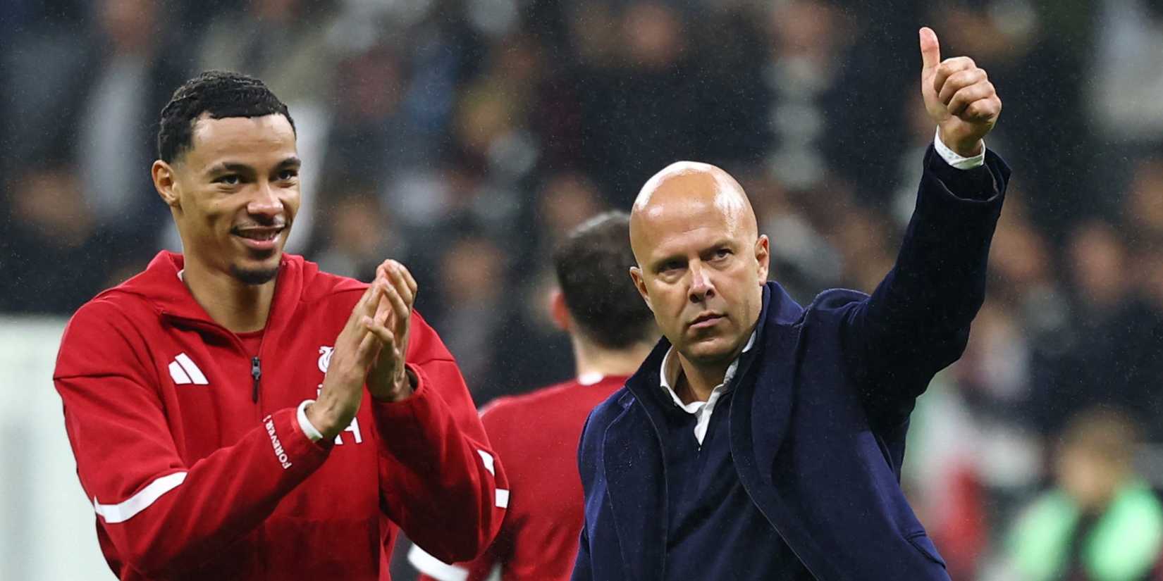 Hugo Ekitike and Arne Slot