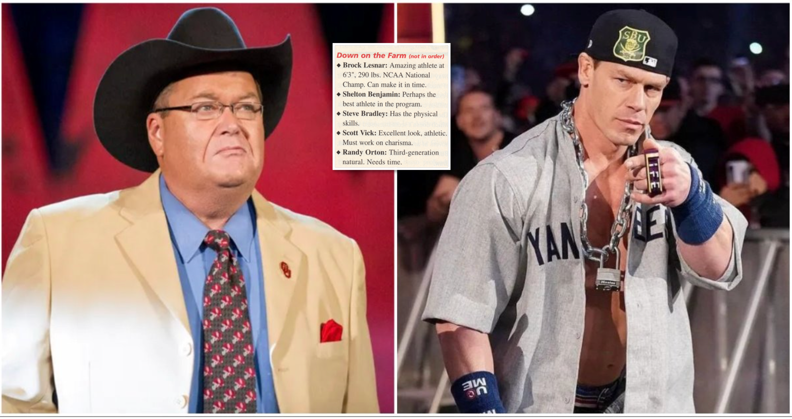 Jim Ross' First WWE Report on John Cena in 2001 – He Wrote Just 6 Words Jim Ross' First WWE Report on John Cena in 2001 – He Wrote Just 6 Words