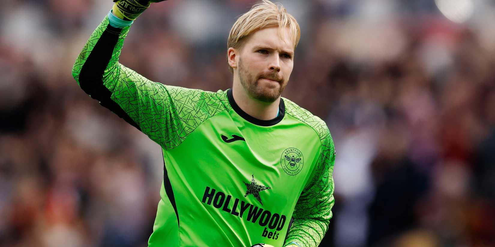Caoimhin Kelleher celebrates at Brentford