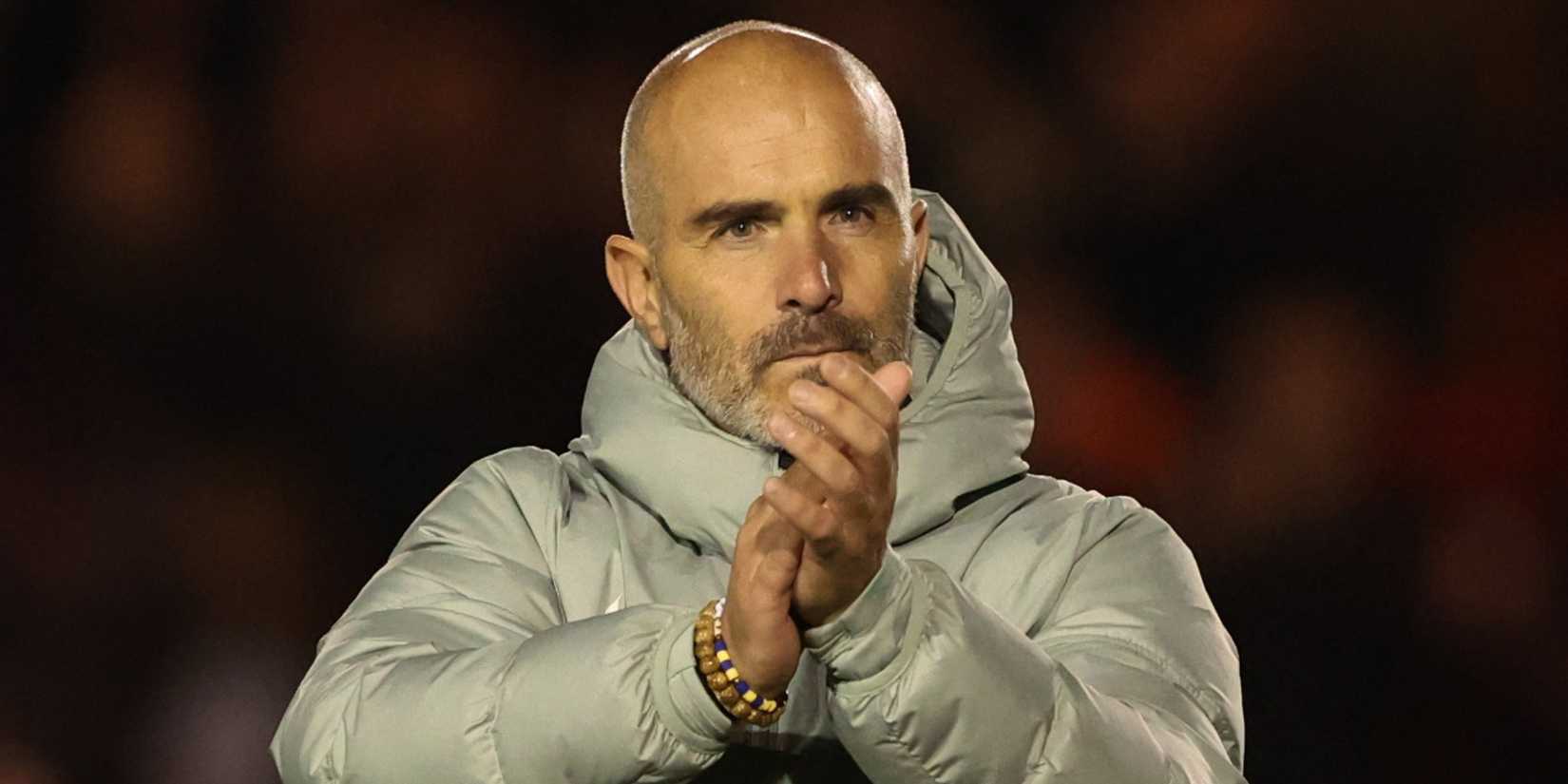 Chelsea head coach Enzo Maresca applauds supporters