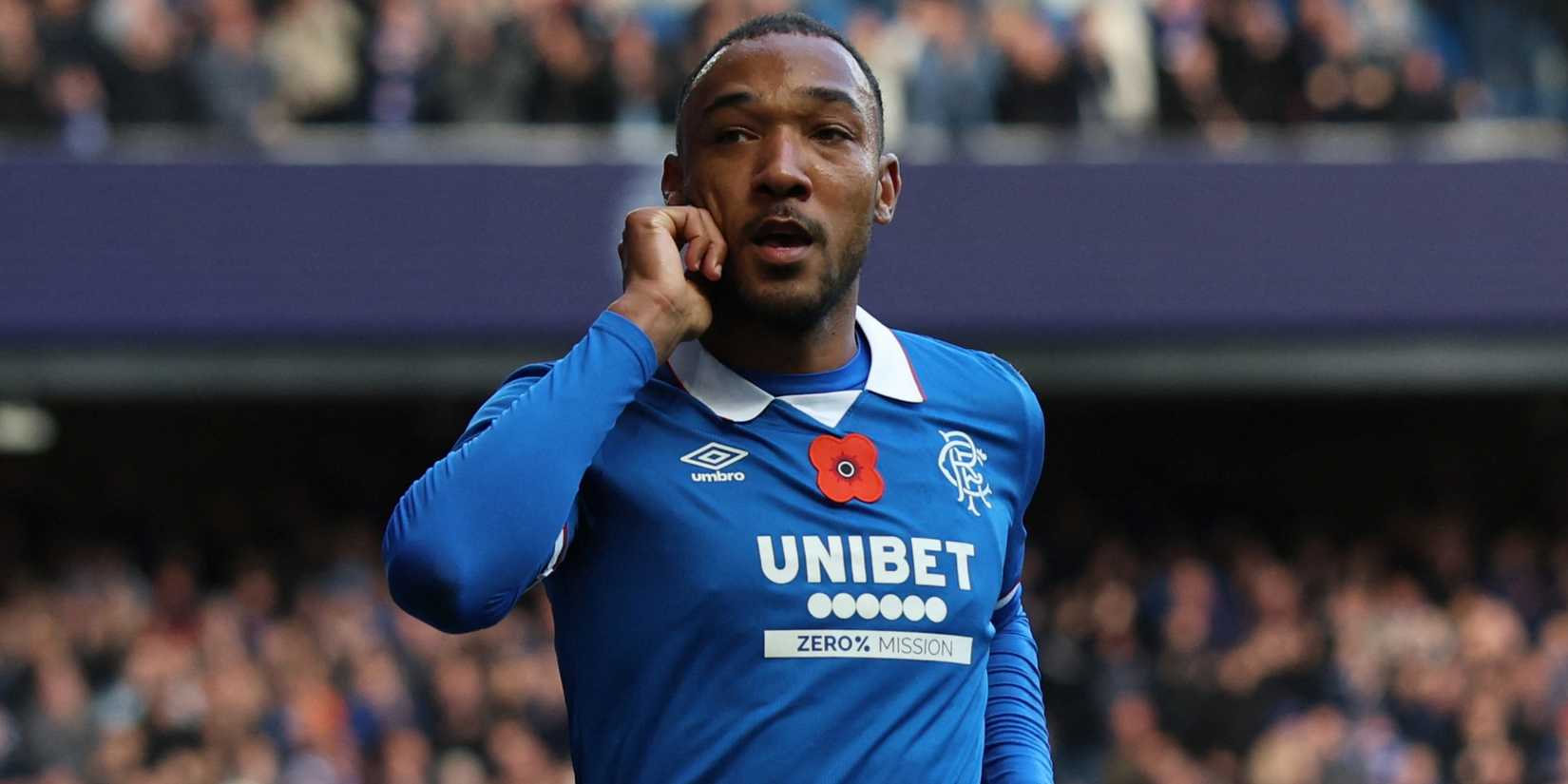 Derek Cornelius celebrates after scoring against Kilmarnock