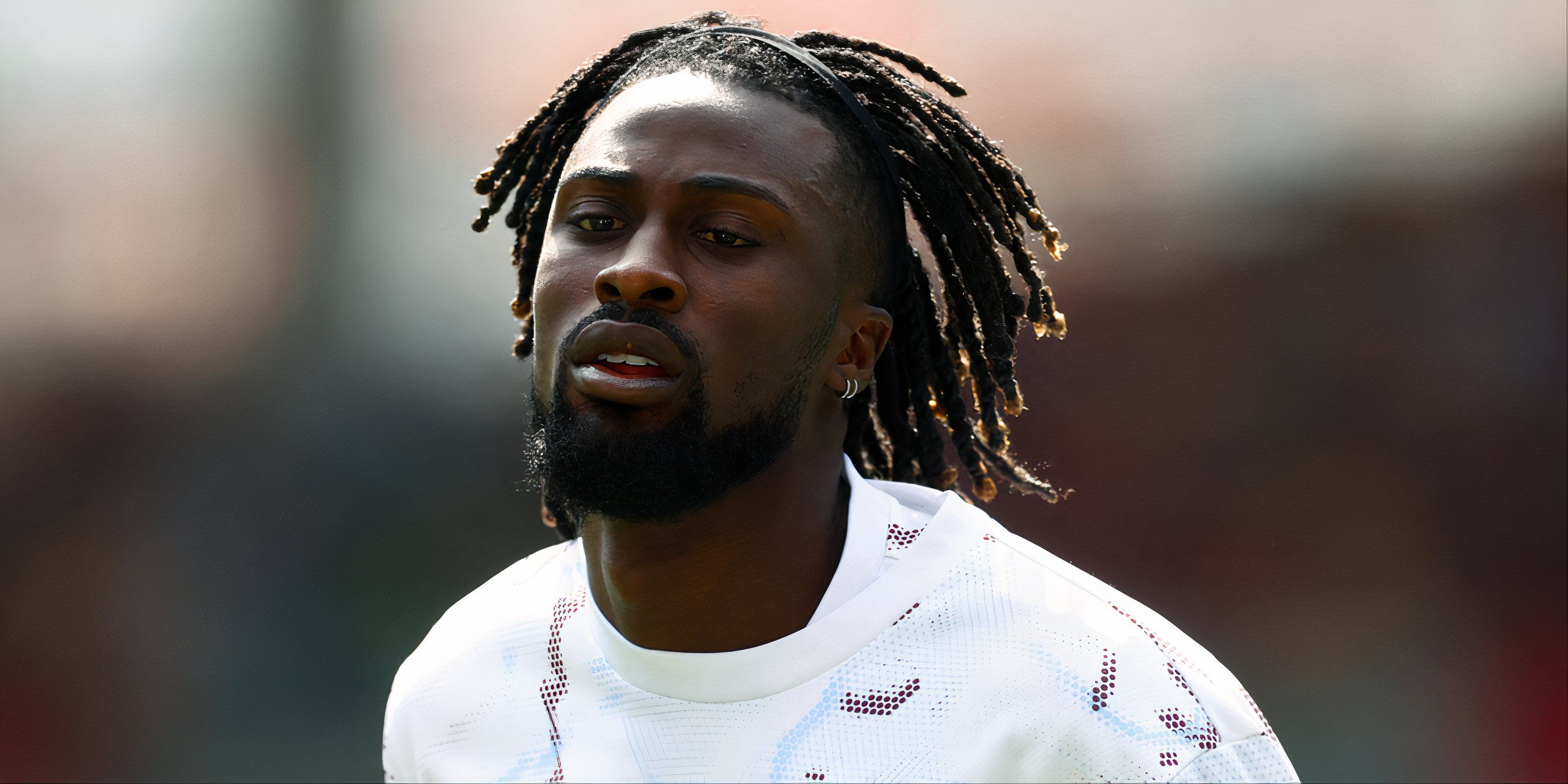 Evann Guessand Warming Up for Aston Villa