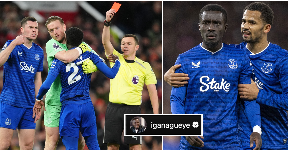 Idrissa Gueye Breaks Silence After Everton Red Card vs Man Utd