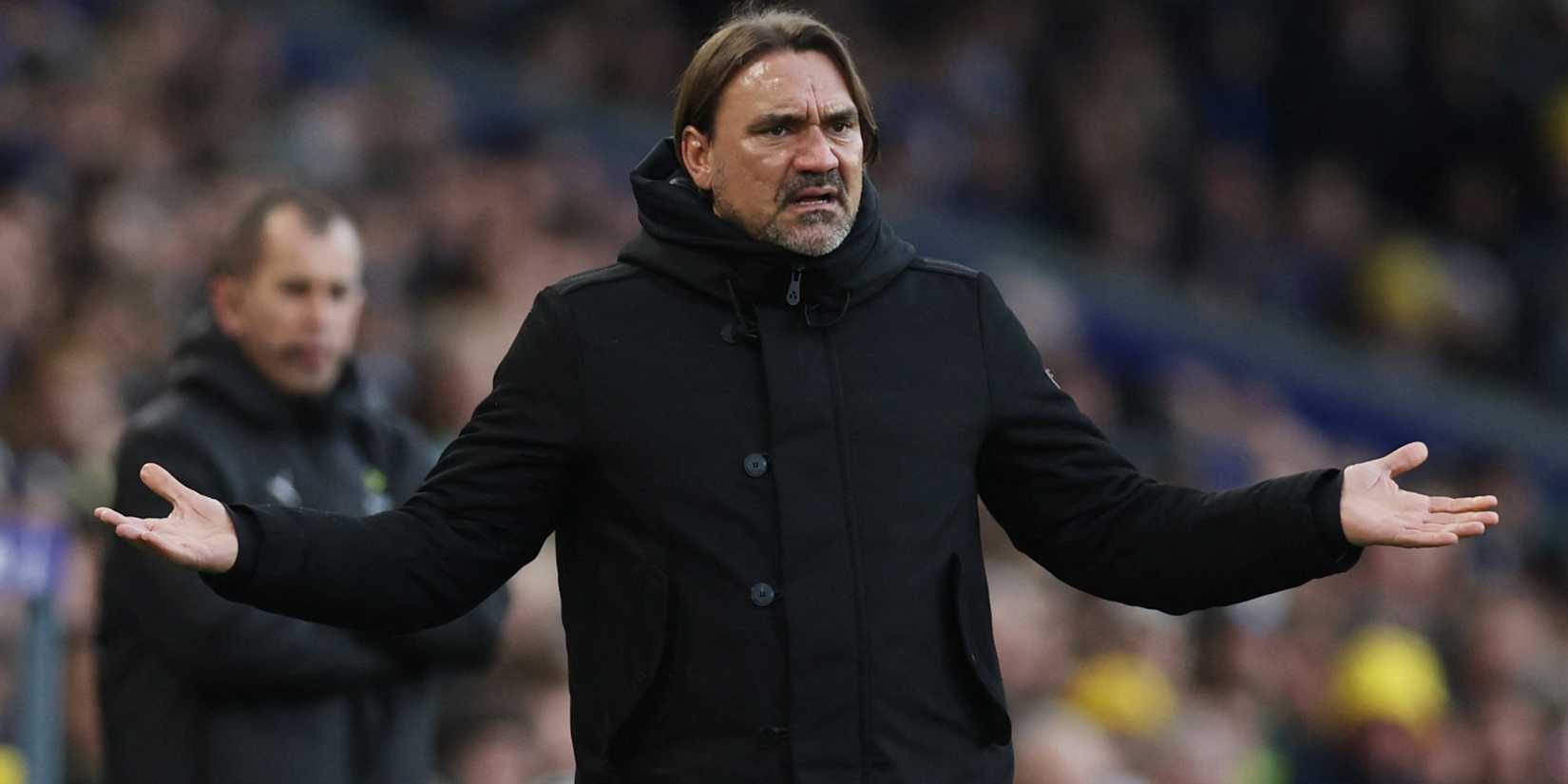 Leeds head coach Daniel Farke reacts on the touchline