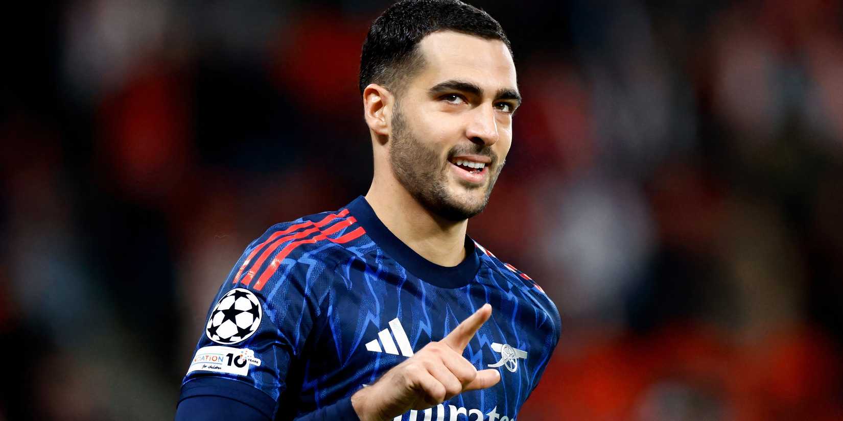 Mikel Merino celebrates scoring his first goal