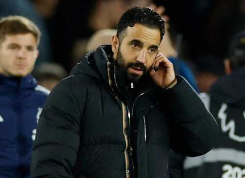 Manchester United manager Ruben Amorim after drawing against Nottingham Forest.