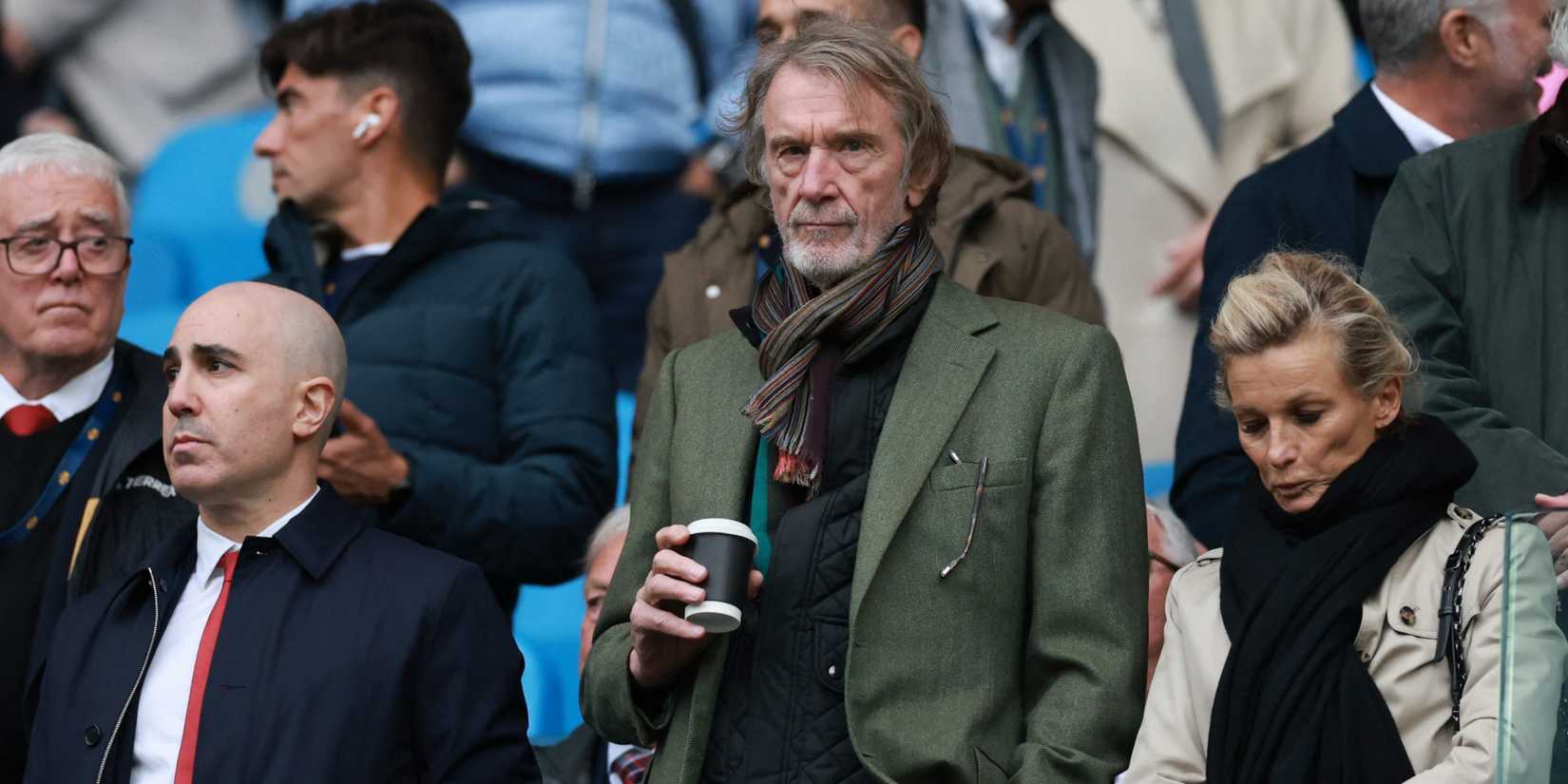 Manchester United co owner Jim Ratcliffe before their match against Manchester City.
