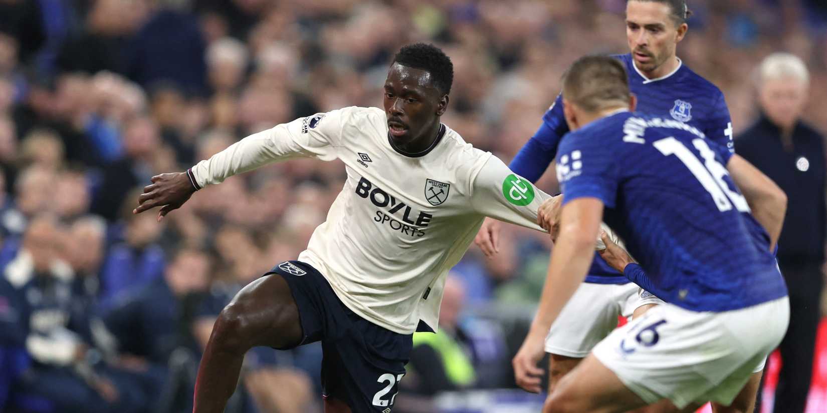 Soungoutou Magassa in action for West Ham United