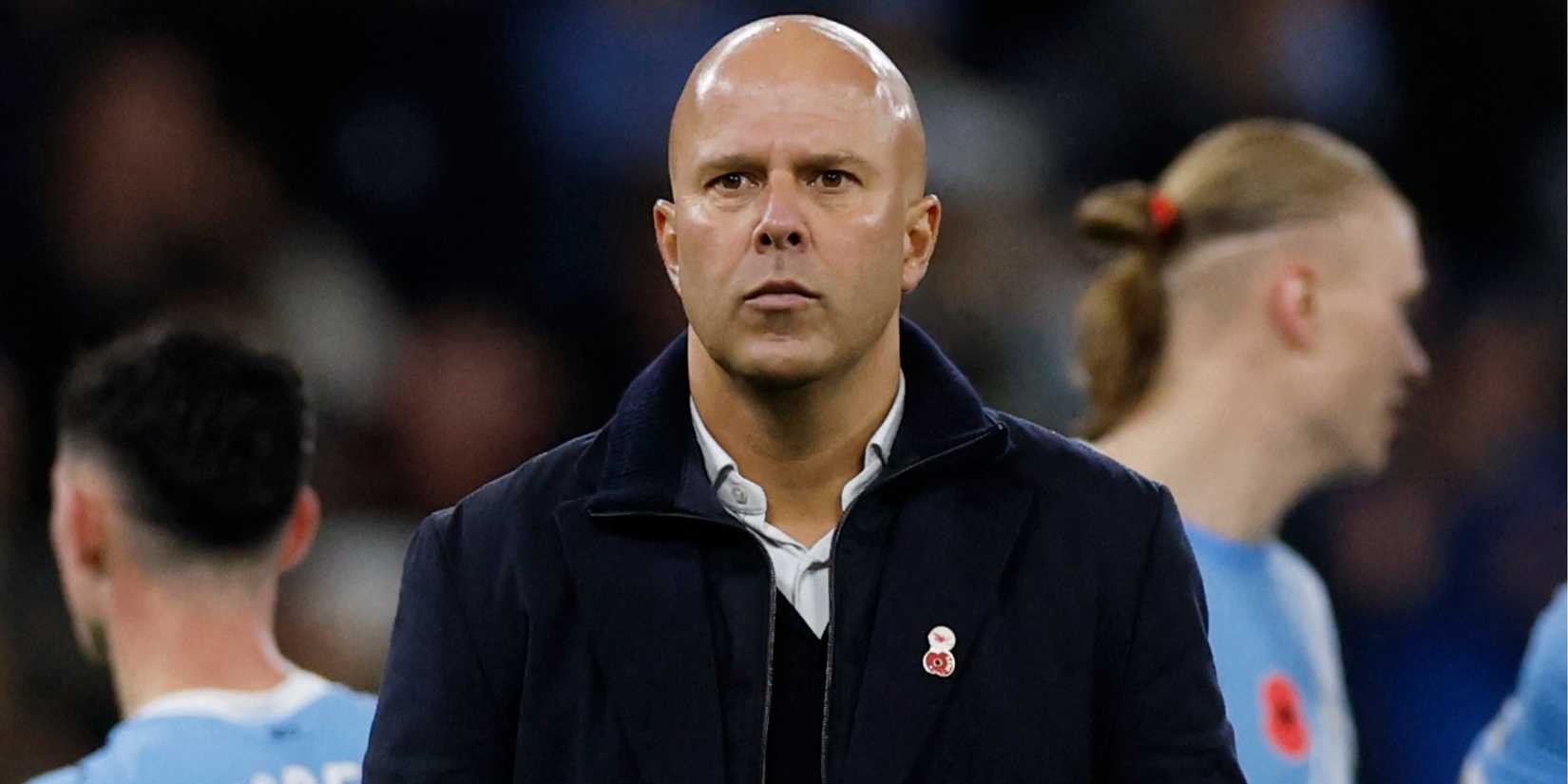 Arne Slot following Liverpool's 3-0 loss to Manchester City.