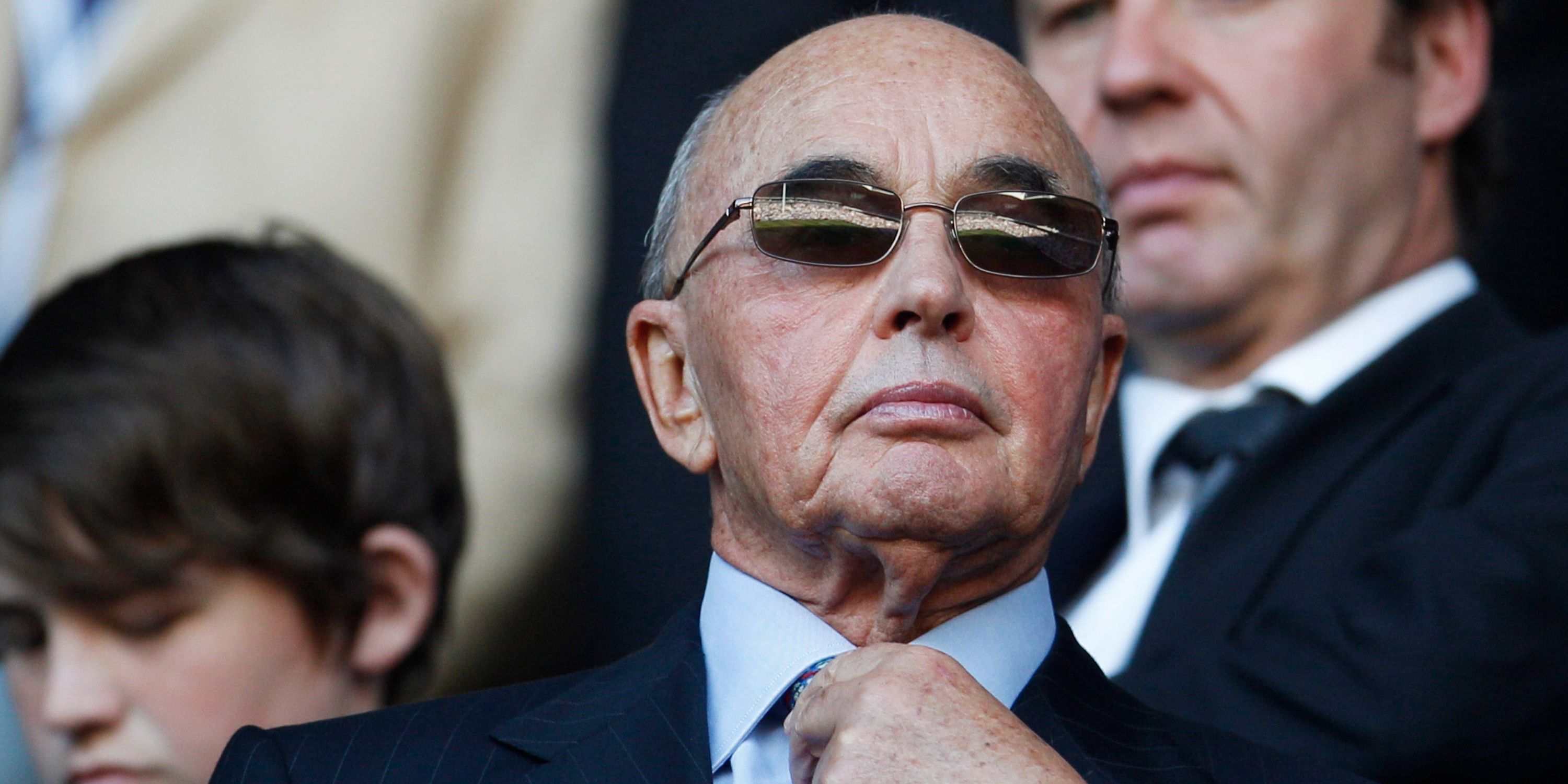 ENIC International Limited Owner Joe Lewis watches Tottenham vs Arsenal.