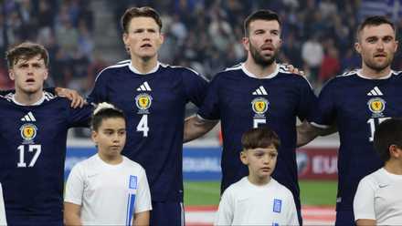 Ben Doak, Scott McTominay, Grant Hanley, John Souttar line up for Scotland