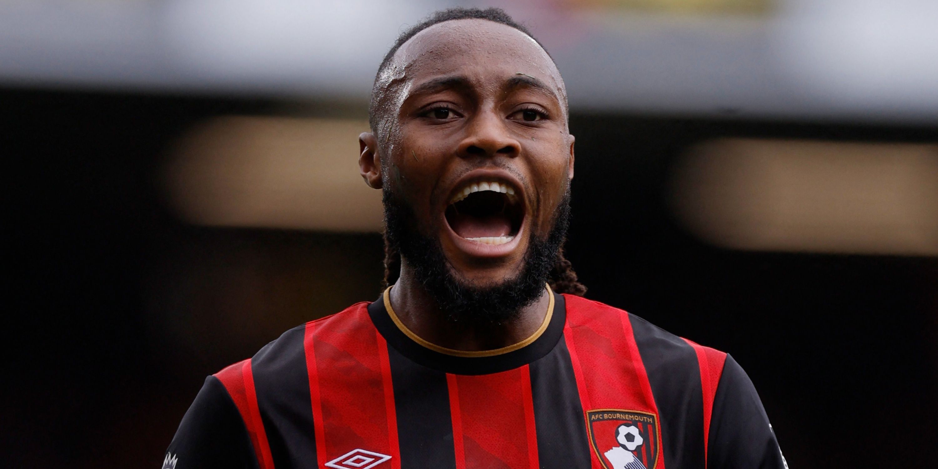 Bournemouth's Antoine Semenyo shouts.