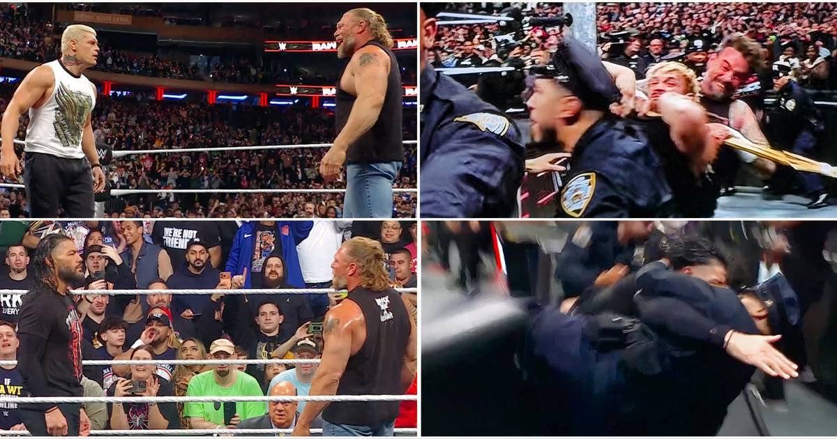Brock Lesnar and Roman Reigns Return as WWE Raw's Wild Ending Goes Viral Brock Lesnar and Roman Reigns Return as WWE Raw's Wild Ending Goes Viral