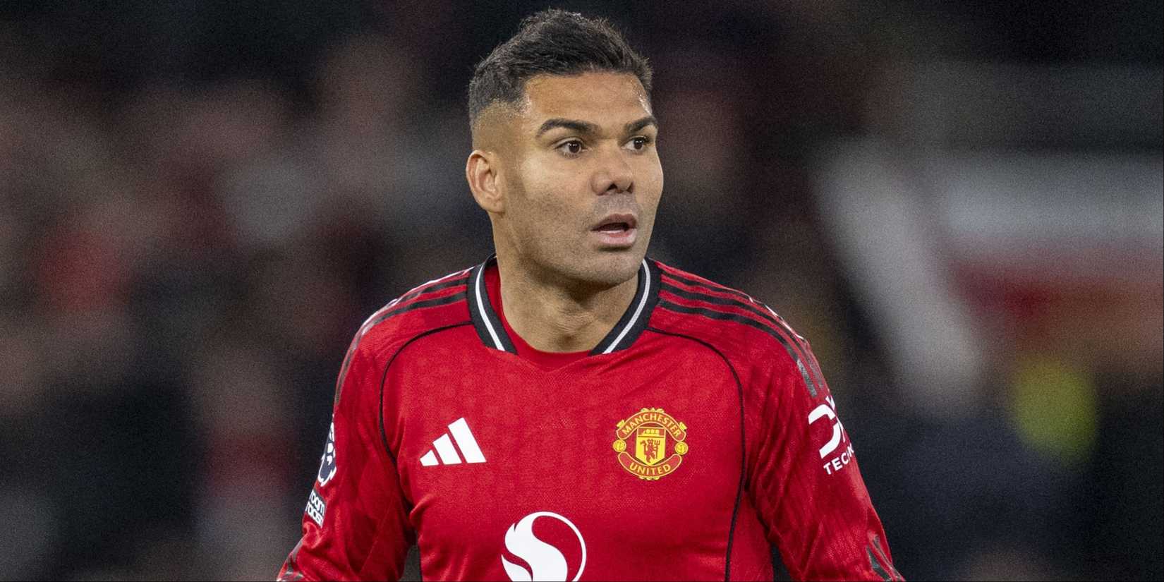 Manchester United's Casemiro in action against Everton.