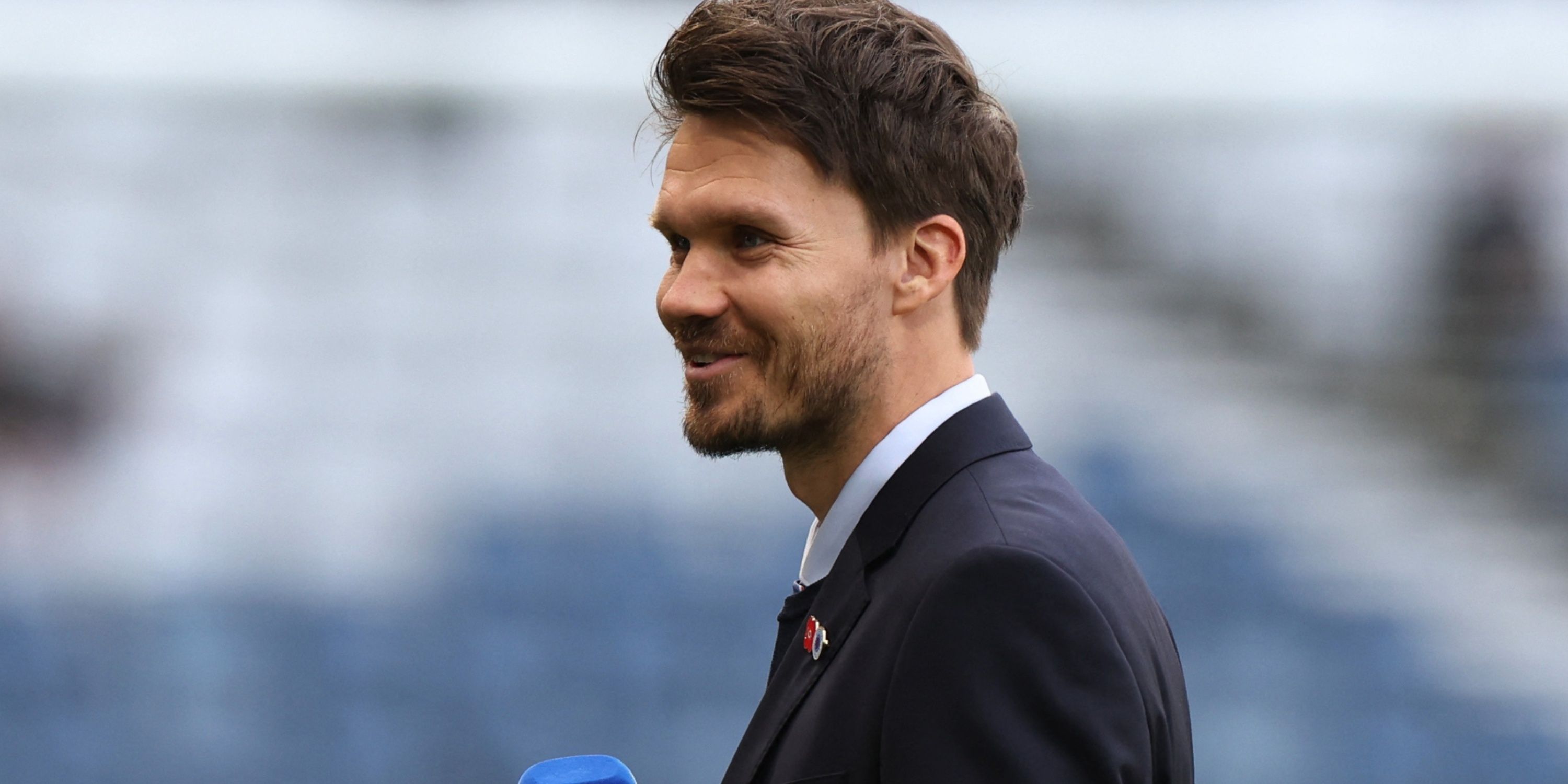 Rangers manager Danny Rohl smiles during interview