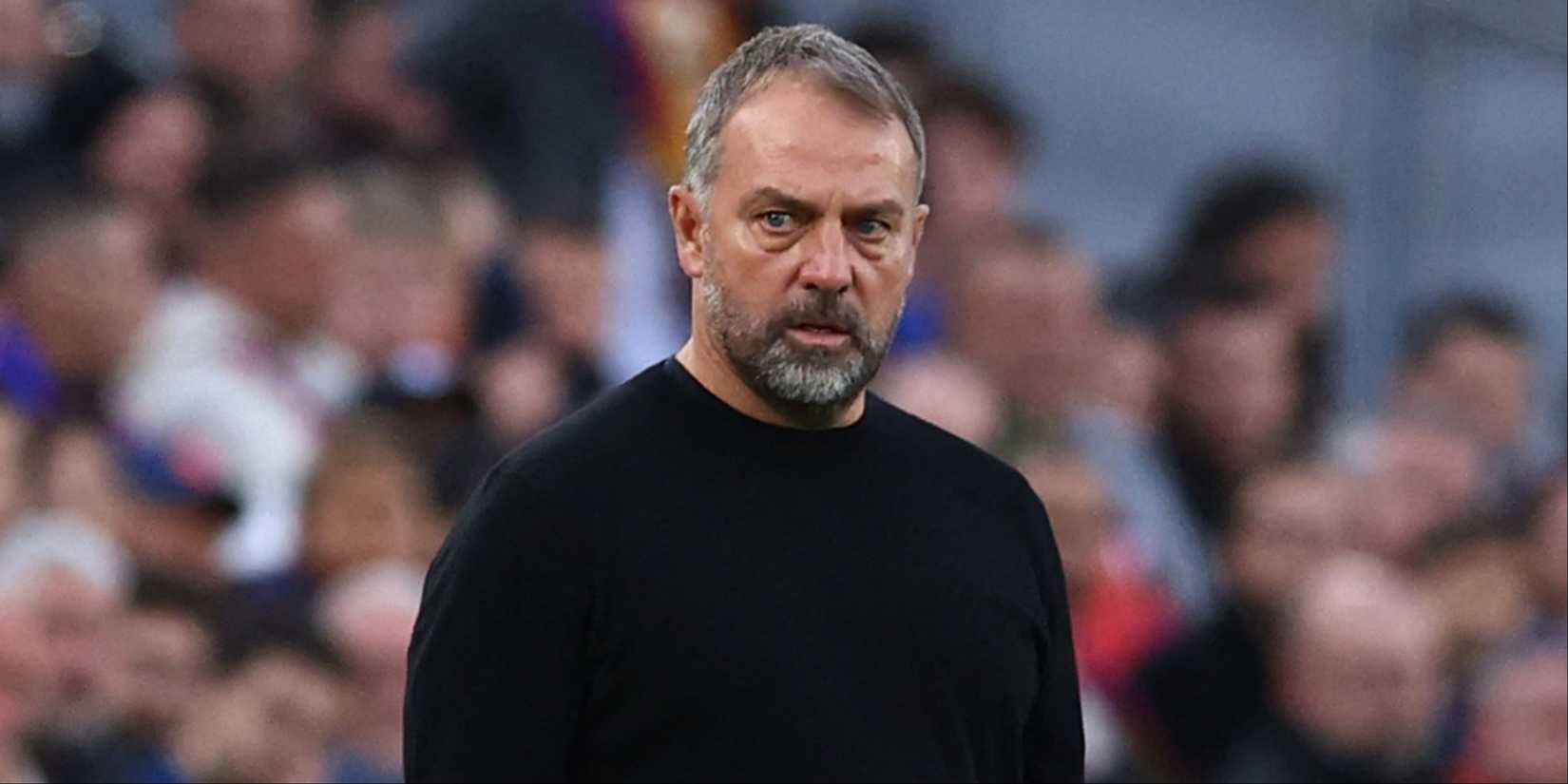 FC Barcelona coach Hansi Flick watching Barcelona vs Deportivo Alaves