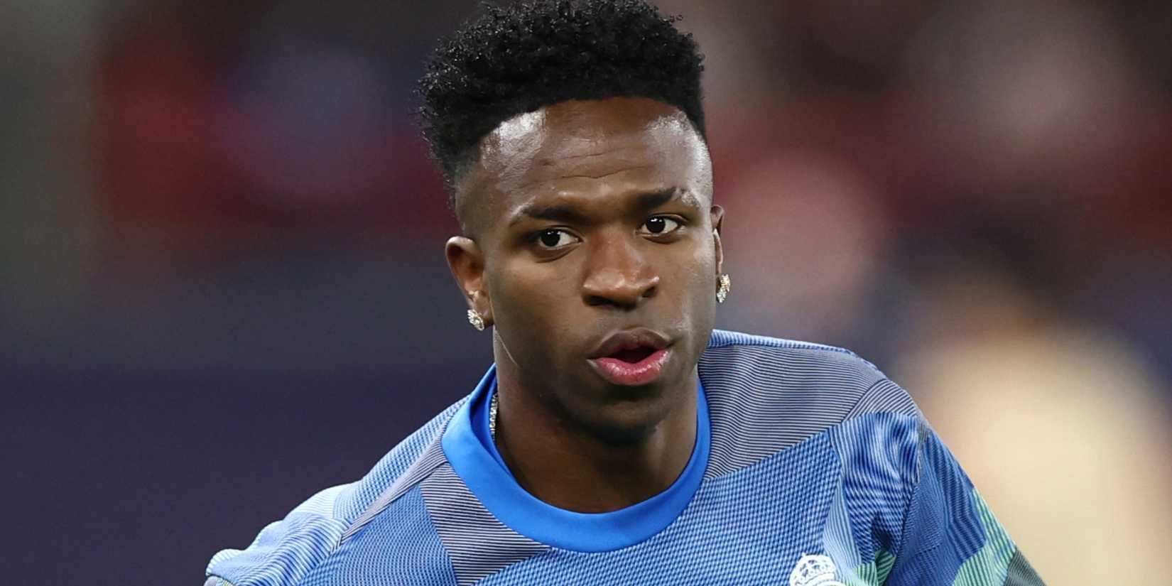 Real Madrid forward Vinicius Junior in action