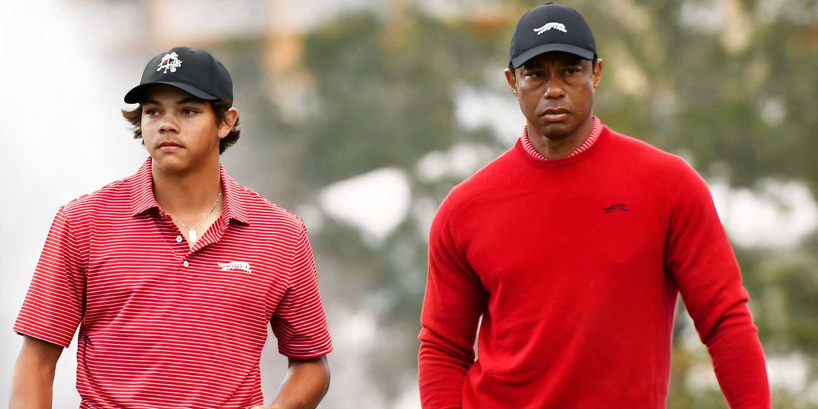 Charlie Woods and Tiger Woods