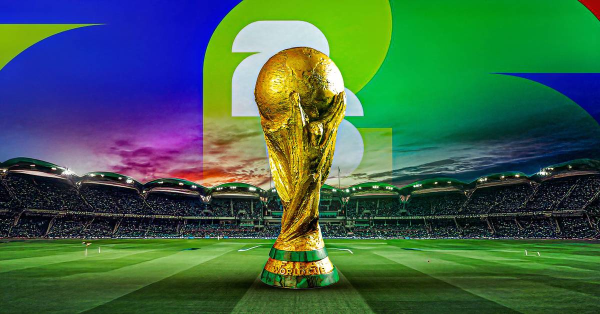 FIFA World Cup 2026 trophy and stadium action FIFA World Cup 2026 trophy and stadium action