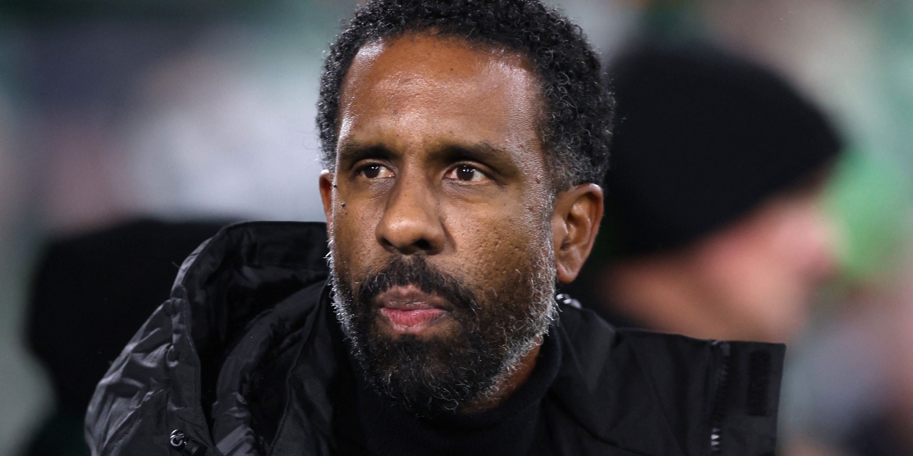 Celtic manager Wilfried Nancy looks on