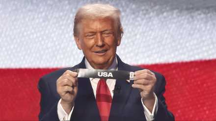 Donald Trump picks out the USA at the World Cup 2026 draw