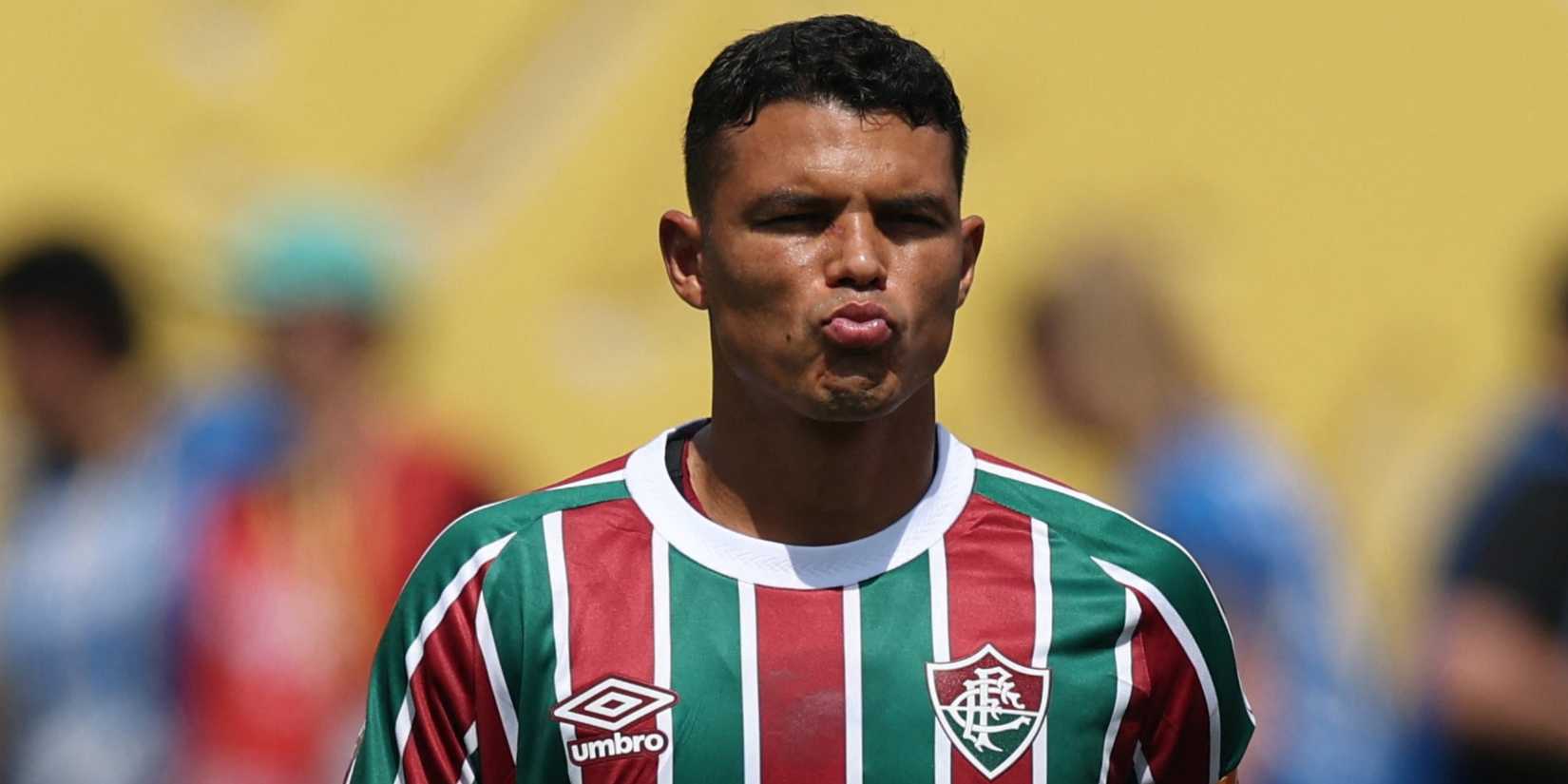 Fluminense's Thiago Silva staring.