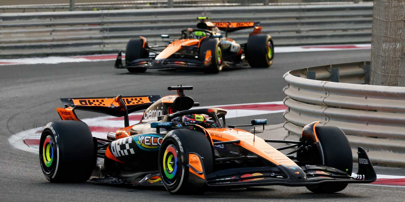 Oscar Piastri and Lando Norris at the Abu Dhabi Grand Prix