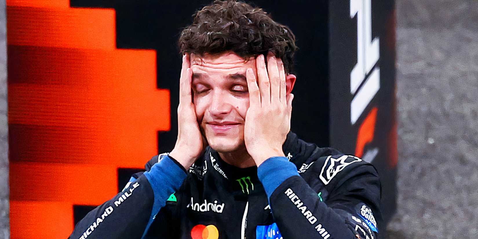 Lando Norris after winning F1 world title.