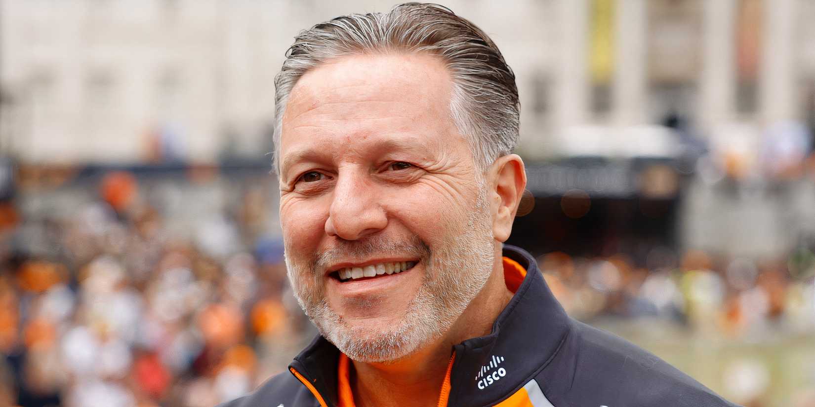 Zak Brown smiling