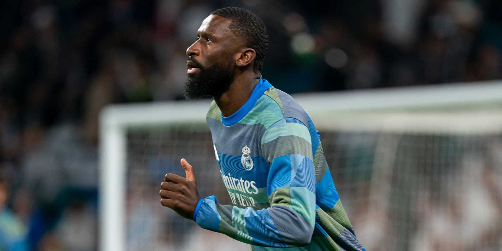 Real Madrid CF`s Antonio Rudiger warming up.