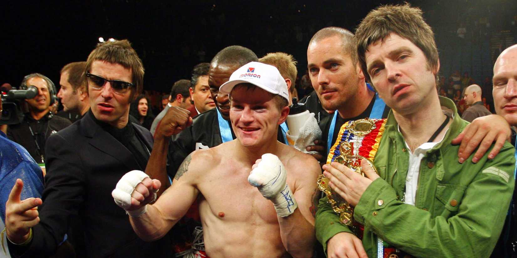 Liam Gallagher, Noel Gallagher, and Ricky Hatton