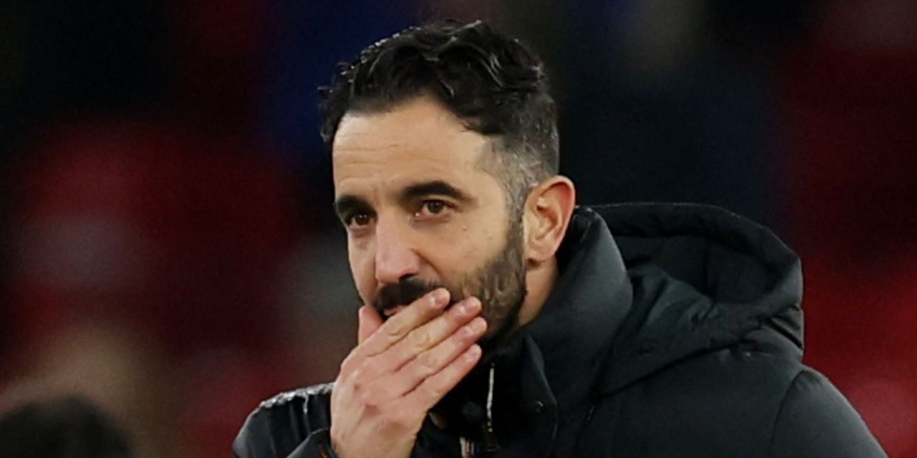 Manchester United manager Ruben Amorim reacts after the Bournemouth draw