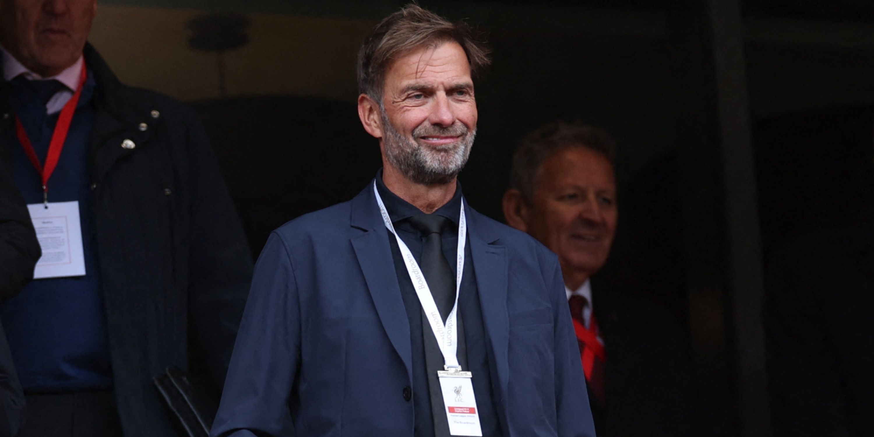 Former Liverpool manager Jurgen Klopp in attendance at Anfield