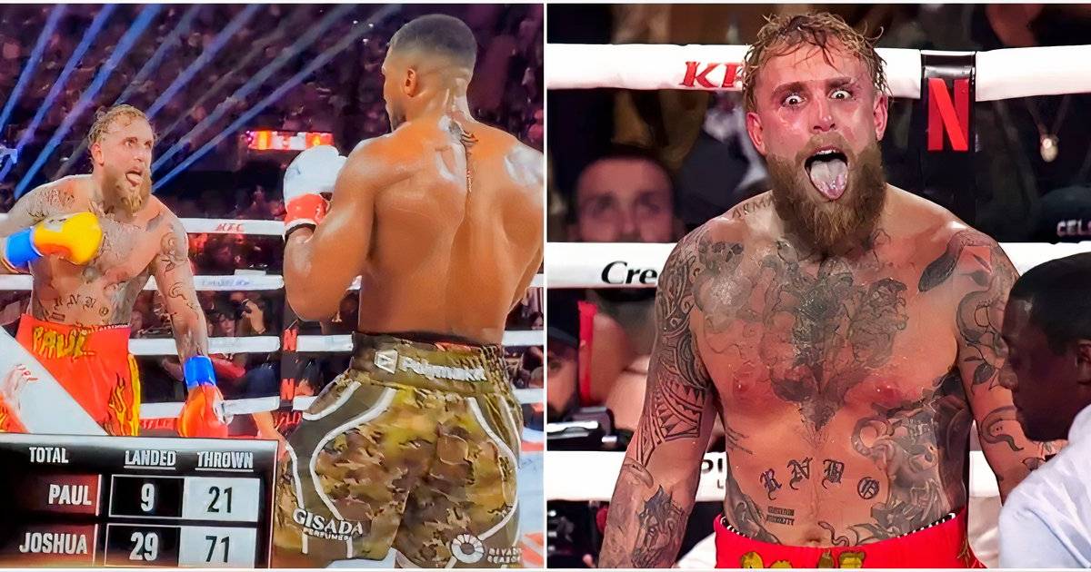 Jake Paul Explains Why He Stuck His Tongue Out at Anthony Joshua