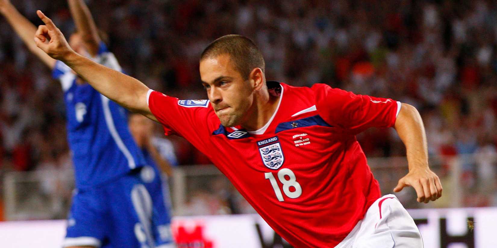 England's Joe Cole celebrates his goal against Andorra