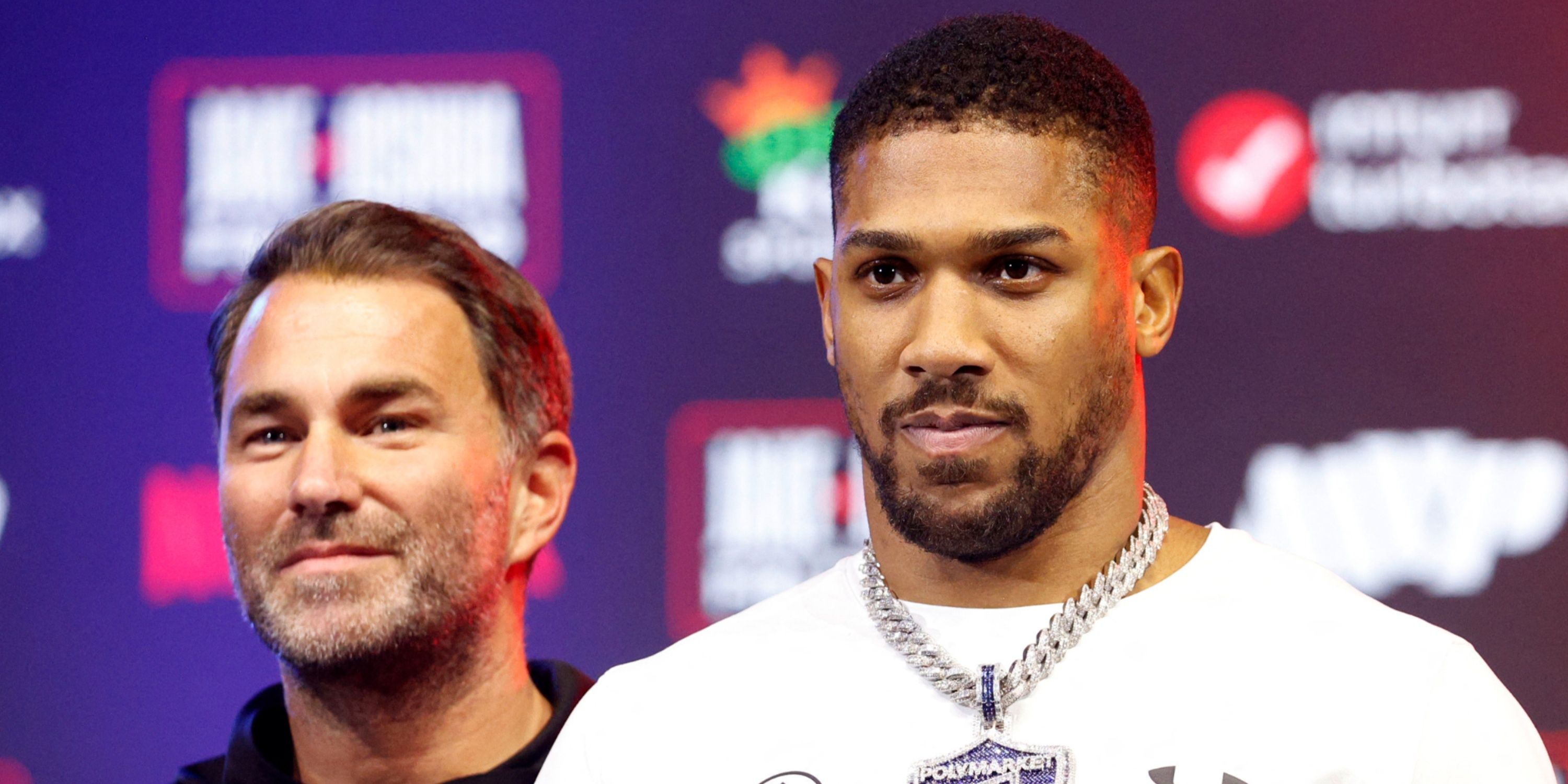 Anthony Joshua with promoter Eddie Hearn